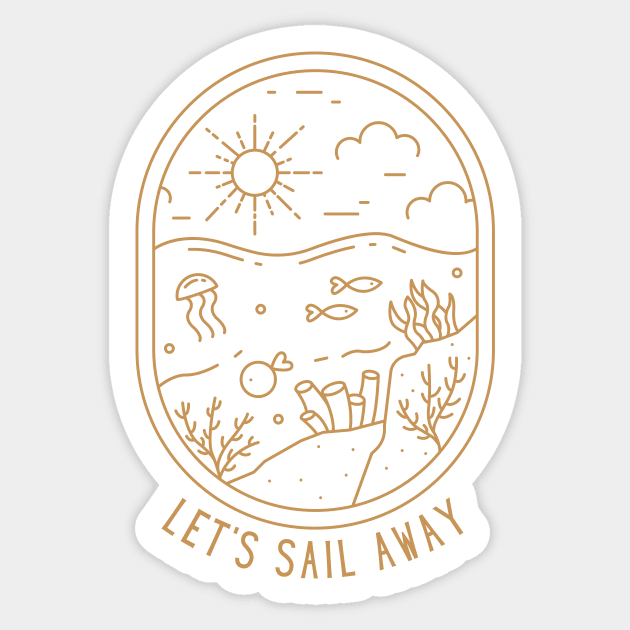 Let's Sail Away Sticker by nathalieaynie